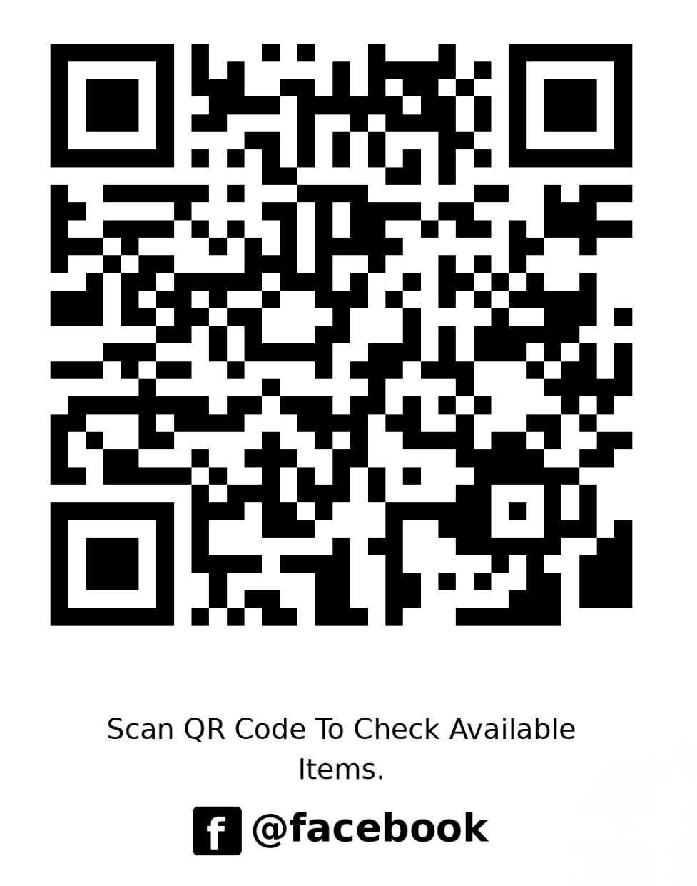 Scan this QR code to browse IsSM's available furniture on Facebook Marketplace